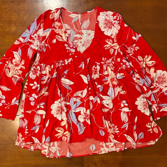 Free People Bella Bell Sleeve Tunic.  M.  EUC - Picture 4 of 12